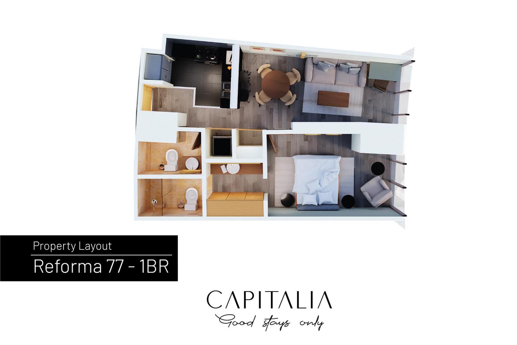 Capitalia - Apartments - Reforma Centro Mexico City Bilik gambar